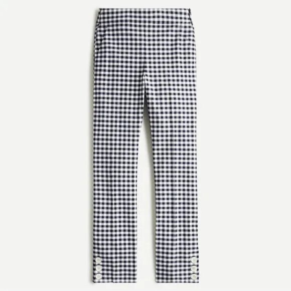 J. Crew Remi Pant in Gingham with Buttons - Picture 2 of 5